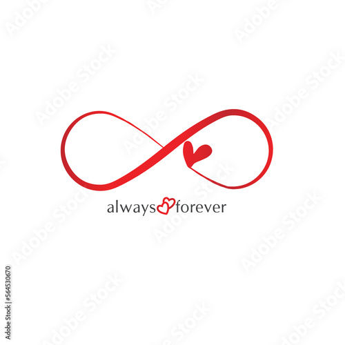 Valentines Day Logo Design, Love Infinity Logo