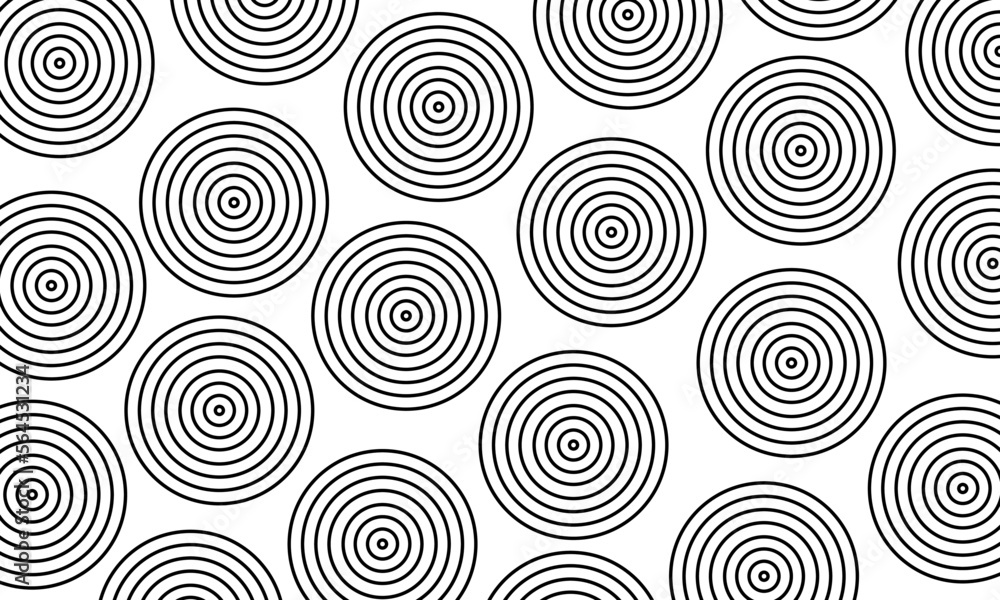 Seamless pattern background abstract with circle black and white style. Simple background.