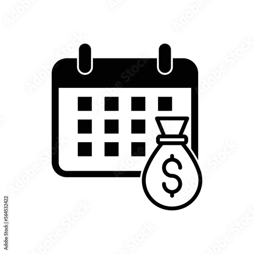 Pay day calendar icon design. isolated on white background. vector illustration