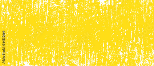 Yellow brush background. Yellow ink splash on backdrop. Brush stroke background for wallpaper, paint splatter template, dirt banner, watercolor design, dirty texture. Trendy brush background, vector