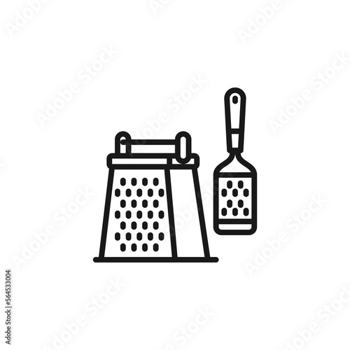 Grater outline icons. Vector illustration. Isolated icon suitable for web, infographics, interface and apps.