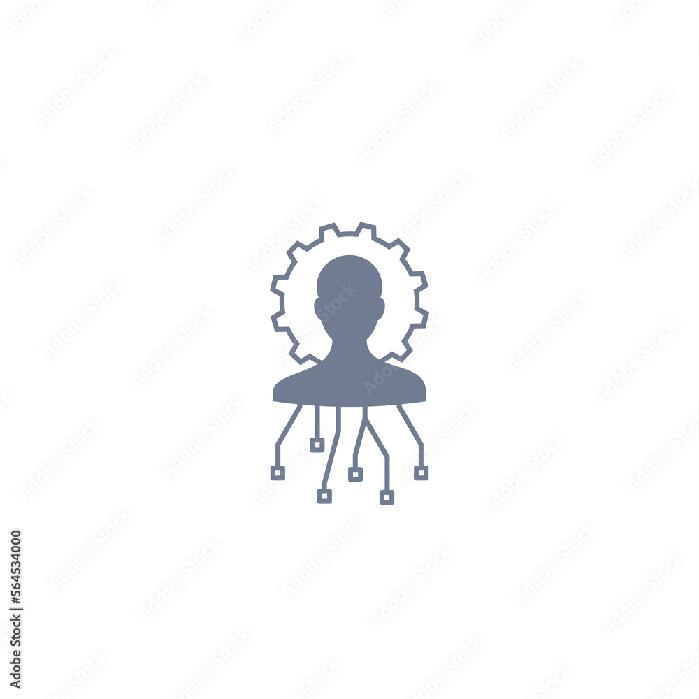 Artificial Intelligence icon logo isolated on white background Artificial Intelligence icon logo isolated on white background