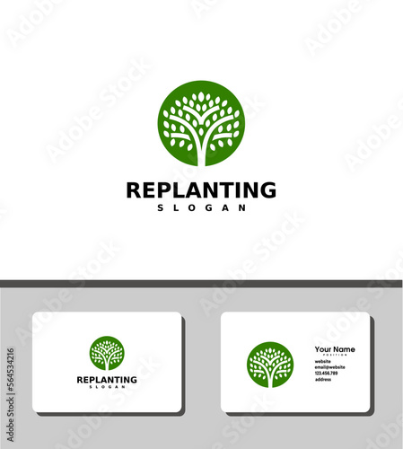 Replanting plant logo