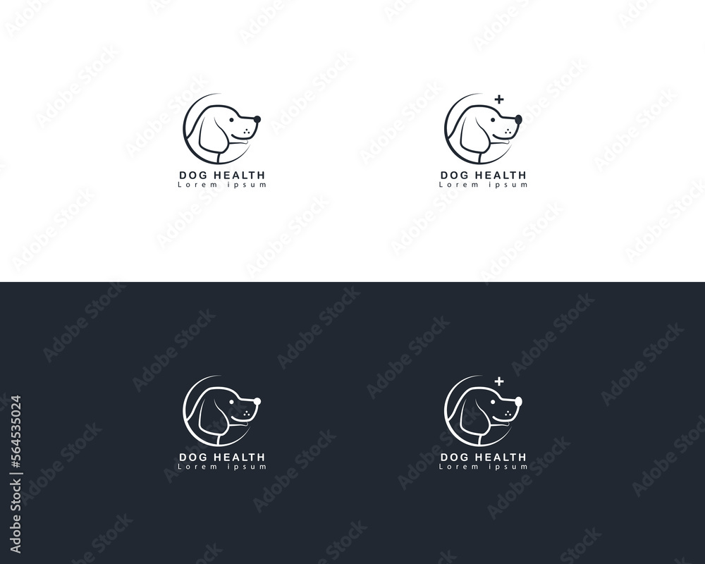 Dog care logo design template, pet love logo design suitable for pet shop, store, cafe, business, hotel, veterinary clinic, Domestic animal vector illustration logotype, sign, symbol vector.