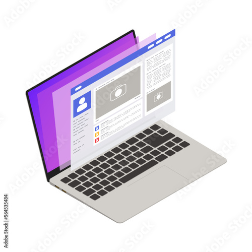 Social Media Isometric Icon