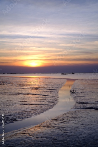sunset over the sea