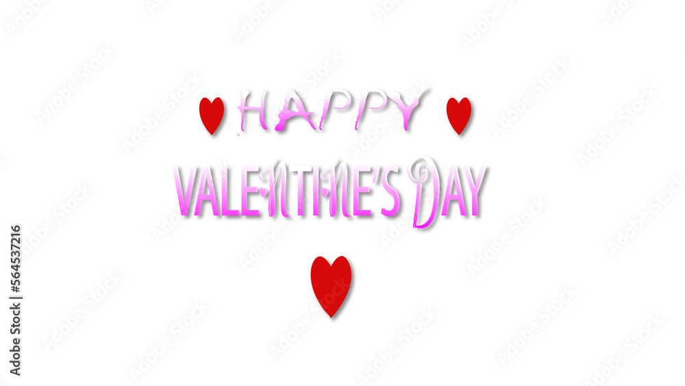 valentines day text png image with red heart