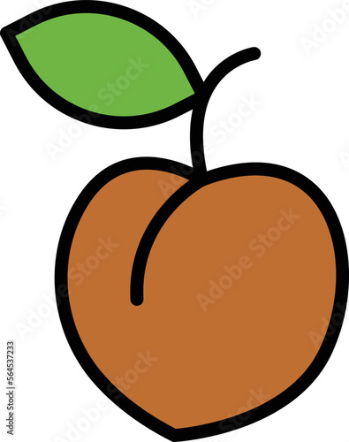 Peach Vector Icon
