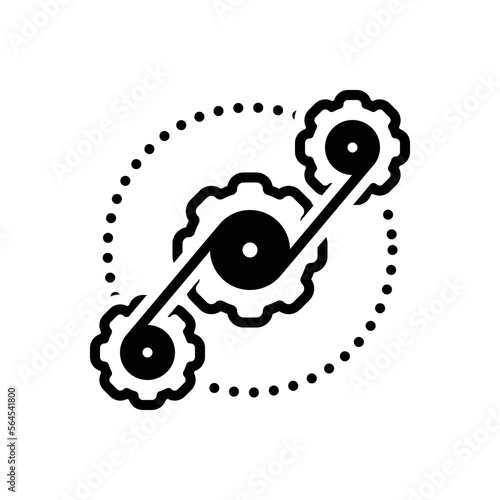 Black solid icon for integration