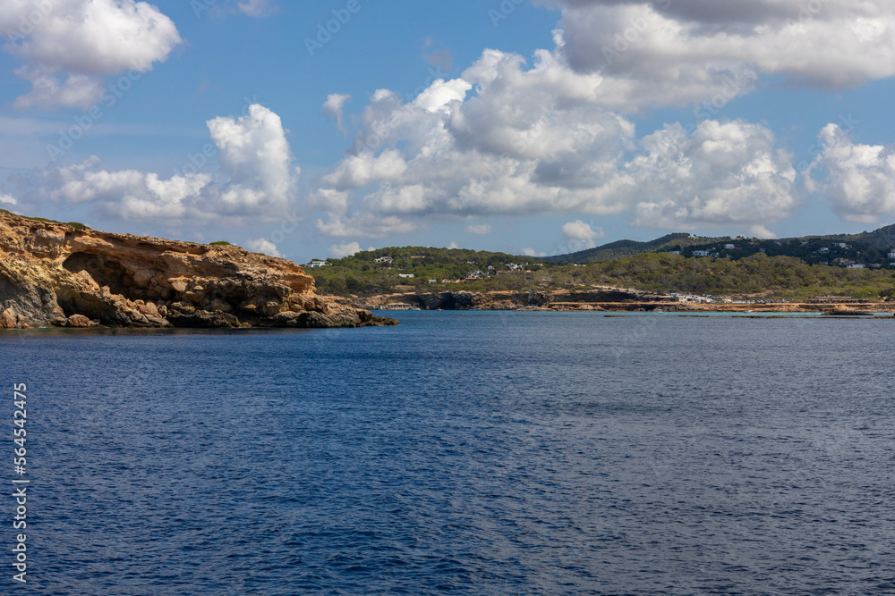 View of the coastline of Ibiza