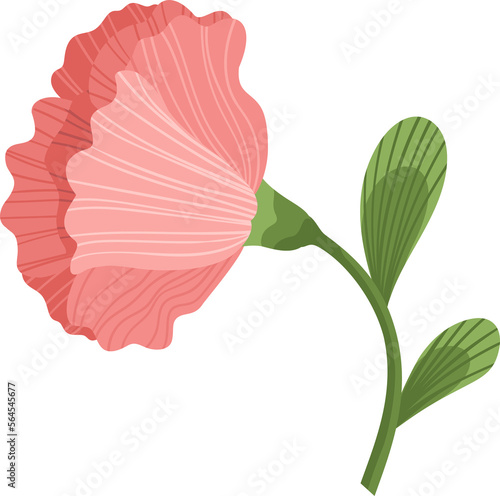 Pink flower. Illustration