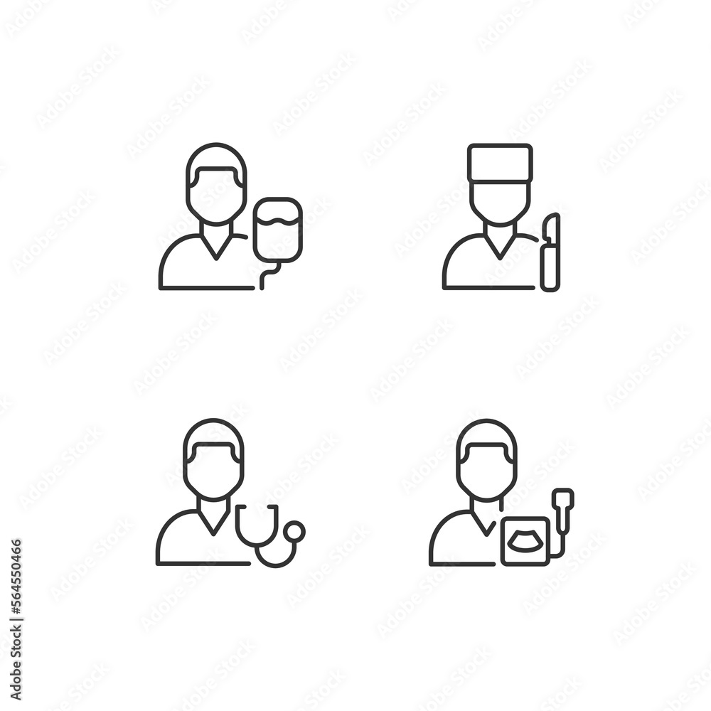 Diagnostics and treatment pixel perfect linear icons set. Surgery and intensive care. Ultrasound screening. Customizable thin line symbols. Isolated vector outline illustrations. Editable stroke Diagnostics and treatment pixel perfect linear icons set. Surgery and intensive care. Ultrasound screening. Customizable thin line symbols. Isolated vector outline illustrations. Editable stroke
