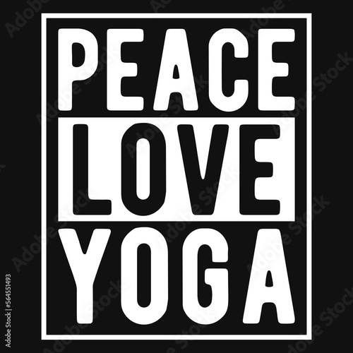 Peace love yoga tshirt design