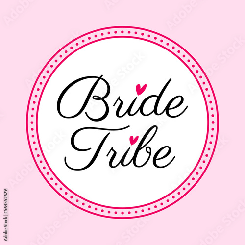 Bride tribe wedding decoration party sticker icon sign design vector