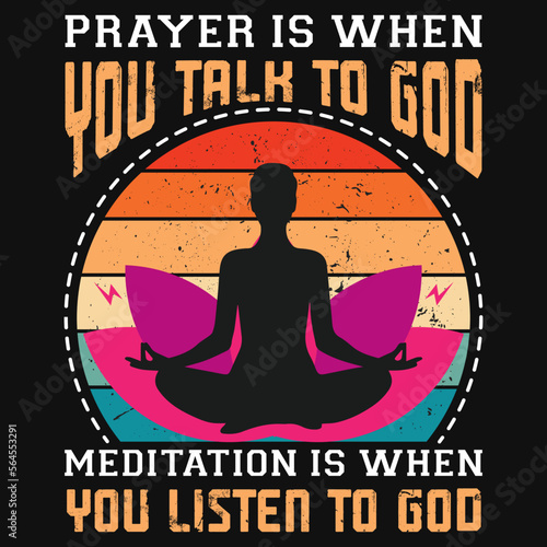 Yoga vintage tshirt design