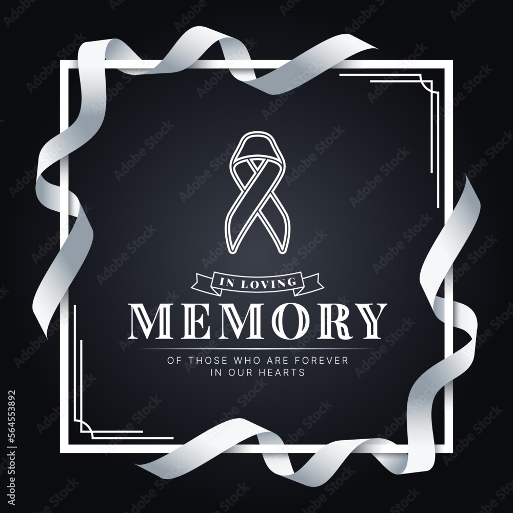 In loving memory of those who are forever in our hearts text and line