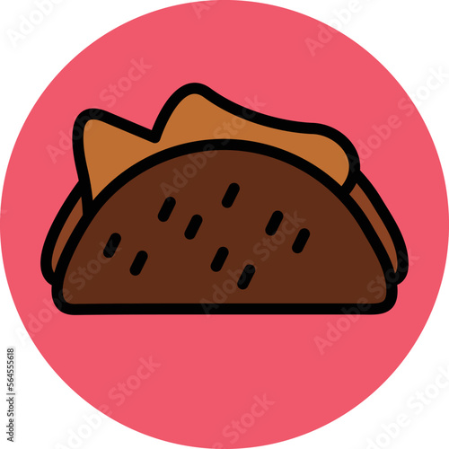 Принти на полотні Taco Vector Icon