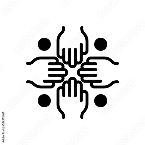 Black solid icon for outreach