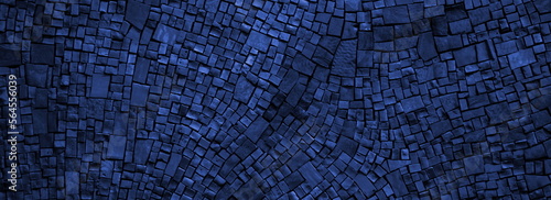Hintergrund abstrakt in türkis und blau, Mosaik, Mosaiksteine