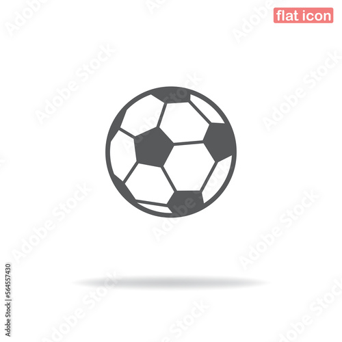 Fototapeta Naklejka Na Ścianę i Meble -  Soccer ball simple vector icon. Silhouette icon. Minimalistic style.
