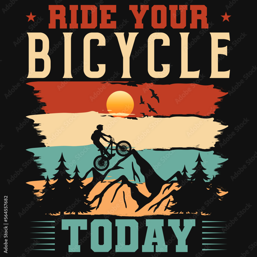 Mountain bike riding tshirt design Mountain bike riding tshirt design