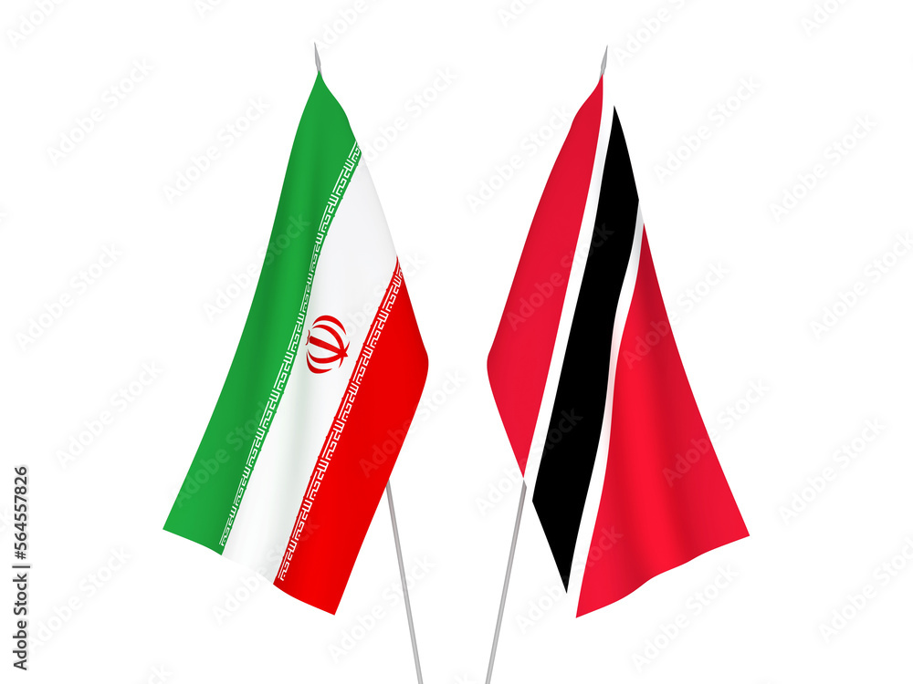 Iran and Republic of Trinidad and Tobago flags Iran and Republic of Trinidad and Tobago flags