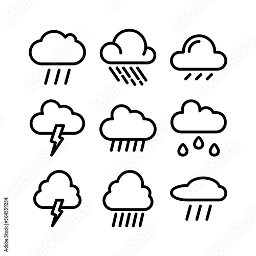 bad weather icon or logo isolated sign symbol vector illustration - high quality black style vector icons