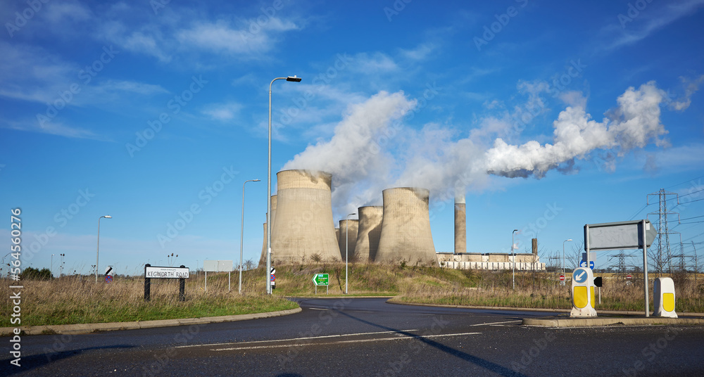 Steam rising from cooling towers at Ratcliffe on Soar coal fired power station, Nottinghamshire, UK Steam rising from cooling towers at Ratcliffe on Soar coal fired power station, Nottinghamshire, UK