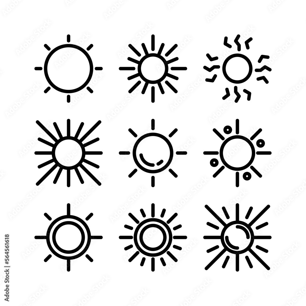 brightness icon or logo isolated sign symbol vector illustration - high quality black style vector icons