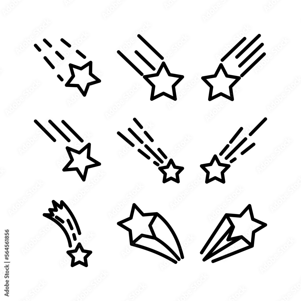 falling star icon or logo isolated sign symbol vector illustration - high quality black style vector icons falling star icon or logo isolated sign symbol vector illustration - high quality black style vector icons
