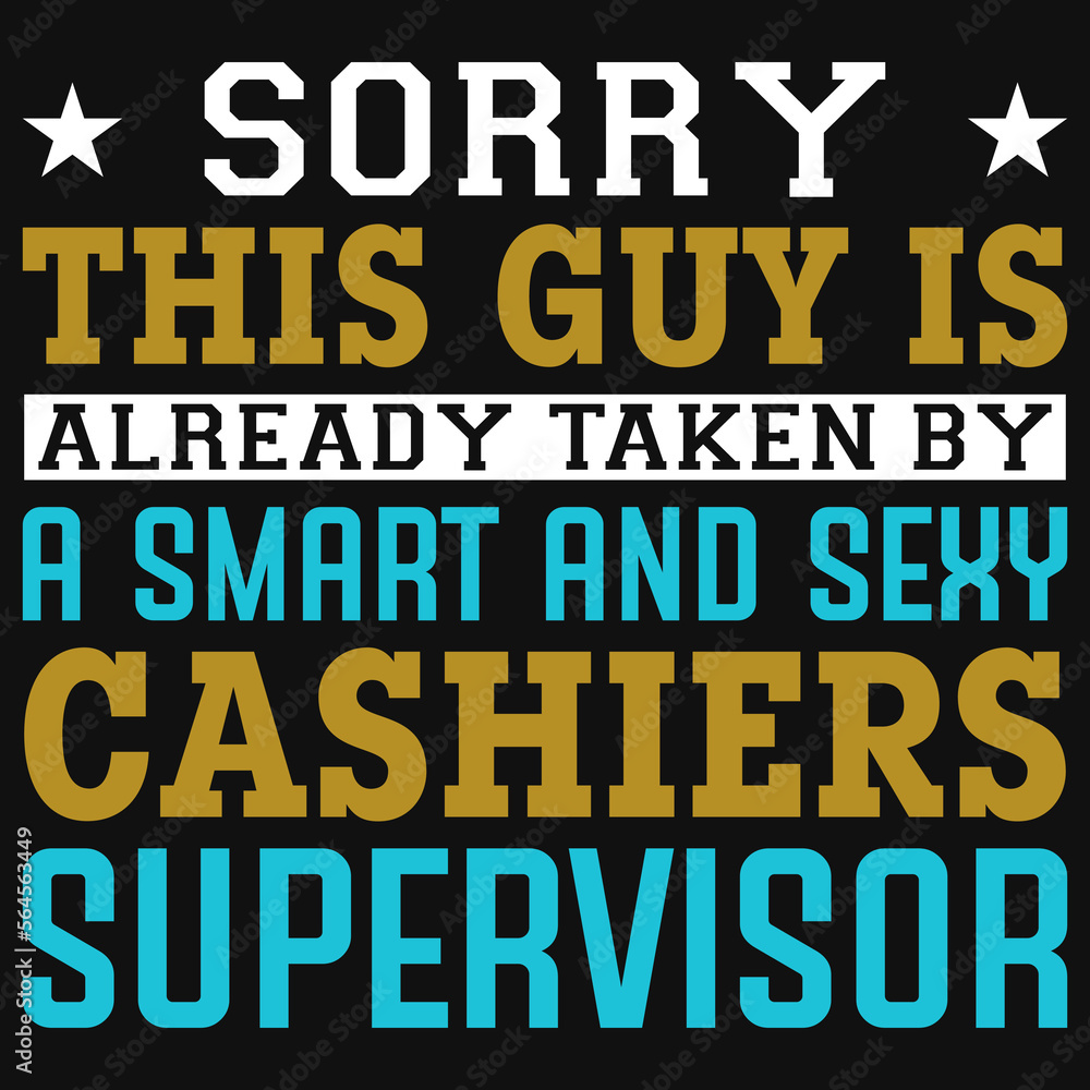 Cashier's typographic tshirt design Cashier's typographic tshirt design