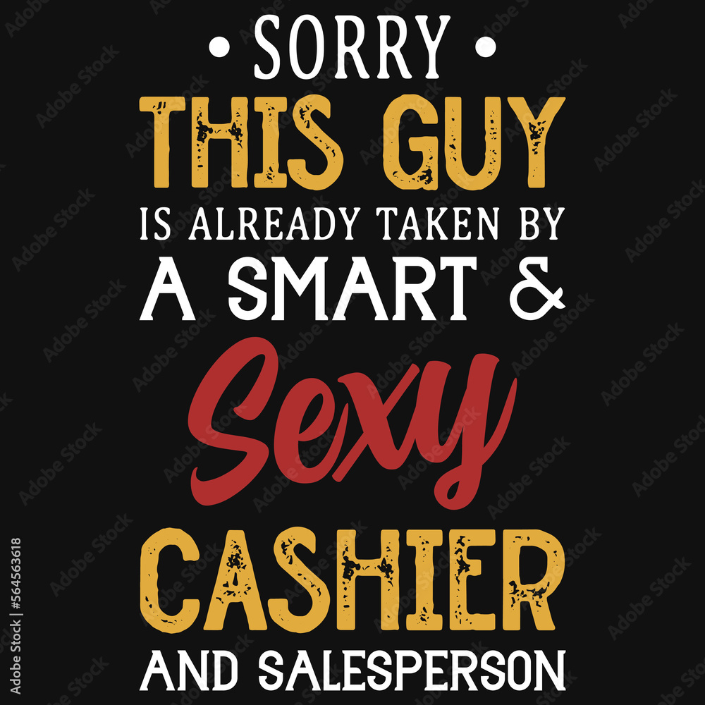 Cashier's typographic tshirt design