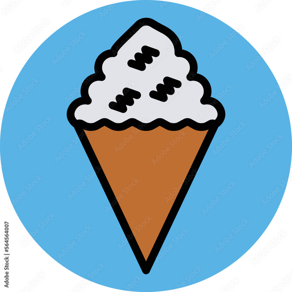 Ice cone Vector Icon
