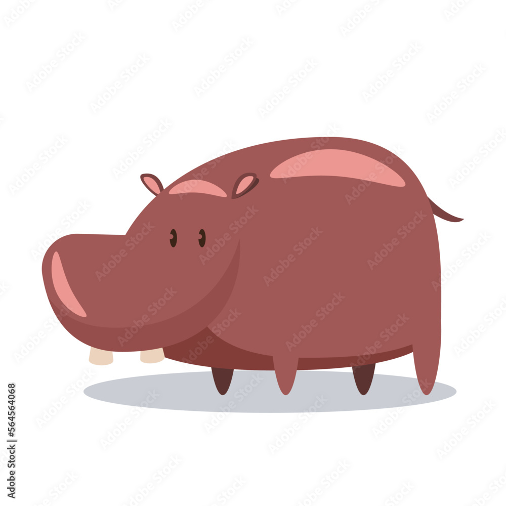 hippo cartoon character vector illustration hippo cartoon character vector illustration