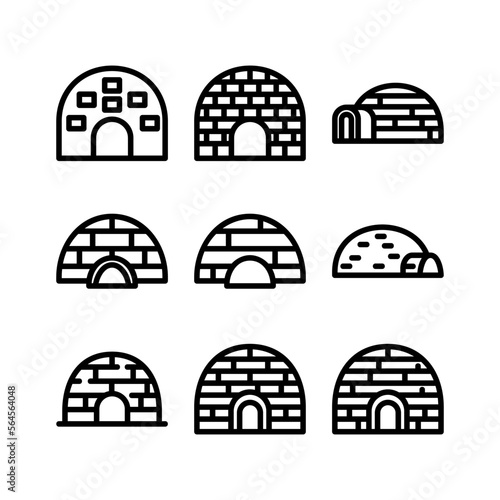 igloo icon or logo isolated sign symbol vector illustration - high quality black style vector icons