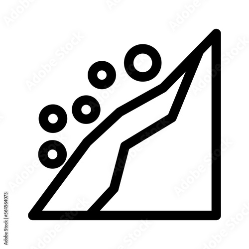 landslide icon or logo isolated sign symbol vector illustration - high quality black style vector icons