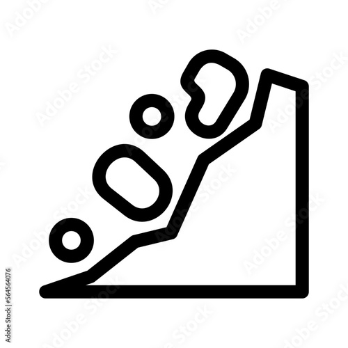 landslide icon or logo isolated sign symbol vector illustration - high quality black style vector icons