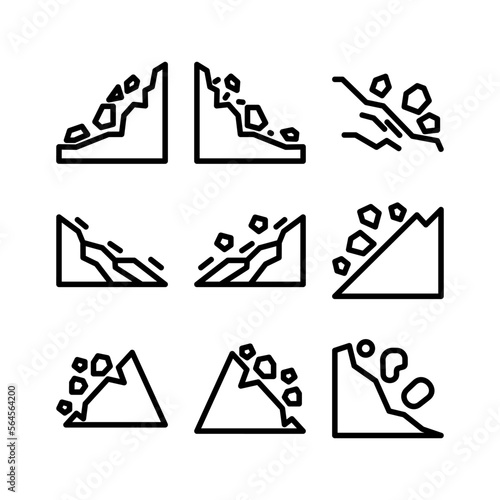 landslide icon or logo isolated sign symbol vector illustration - high quality black style vector icons