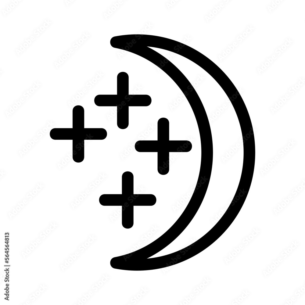 moon and stars icon or logo isolated sign symbol vector illustration - high quality black style vector icons moon and stars icon or logo isolated sign symbol vector illustration - high quality black style vector icons