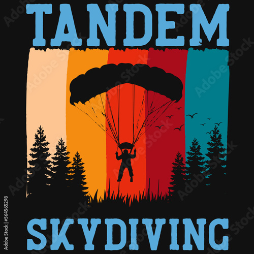 Skydiving vintage tshirt design