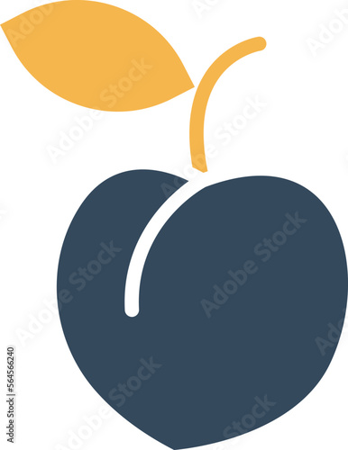 Peach Vector Icon
