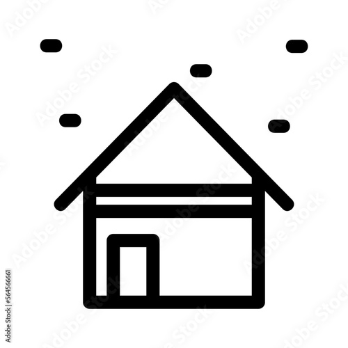 snow house icon or logo isolated sign symbol vector illustration - high quality black style vector icons photo