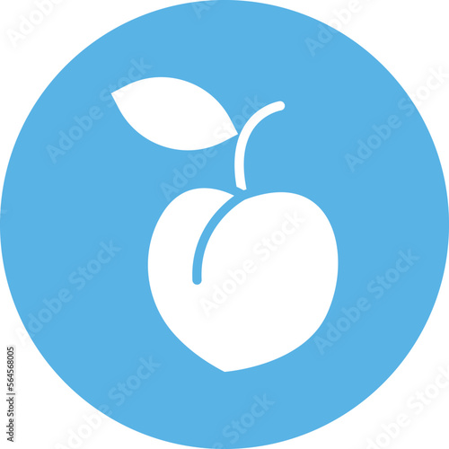 Peach Vector Icon
