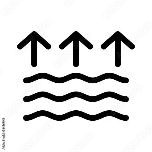 water level icon or logo isolated sign symbol vector illustration - high quality black style vector icons