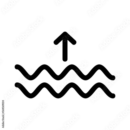 water level icon or logo isolated sign symbol vector illustration - high quality black style vector icons
