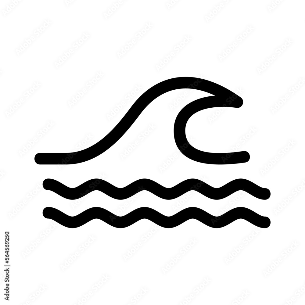 wave icon or logo isolated sign symbol vector illustration - high quality black style vector icons wave icon or logo isolated sign symbol vector illustration - high quality black style vector icons