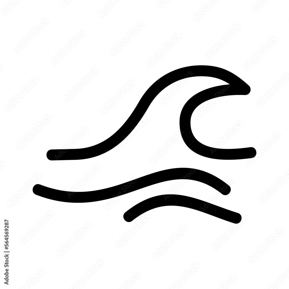 wave icon or logo isolated sign symbol vector illustration - high quality black style vector icons wave icon or logo isolated sign symbol vector illustration - high quality black style vector icons