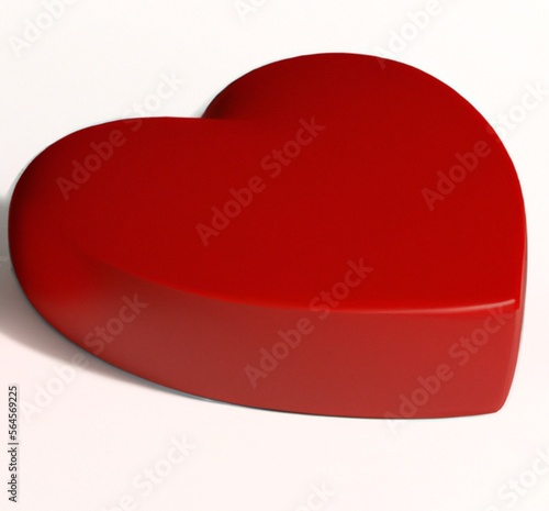 Heart icon, Symbol of Love Icon flat style modern design Isolated on white Background. 3d blender image