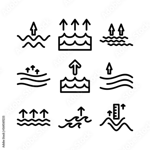 water level icon or logo isolated sign symbol vector illustration - high quality black style vector icons