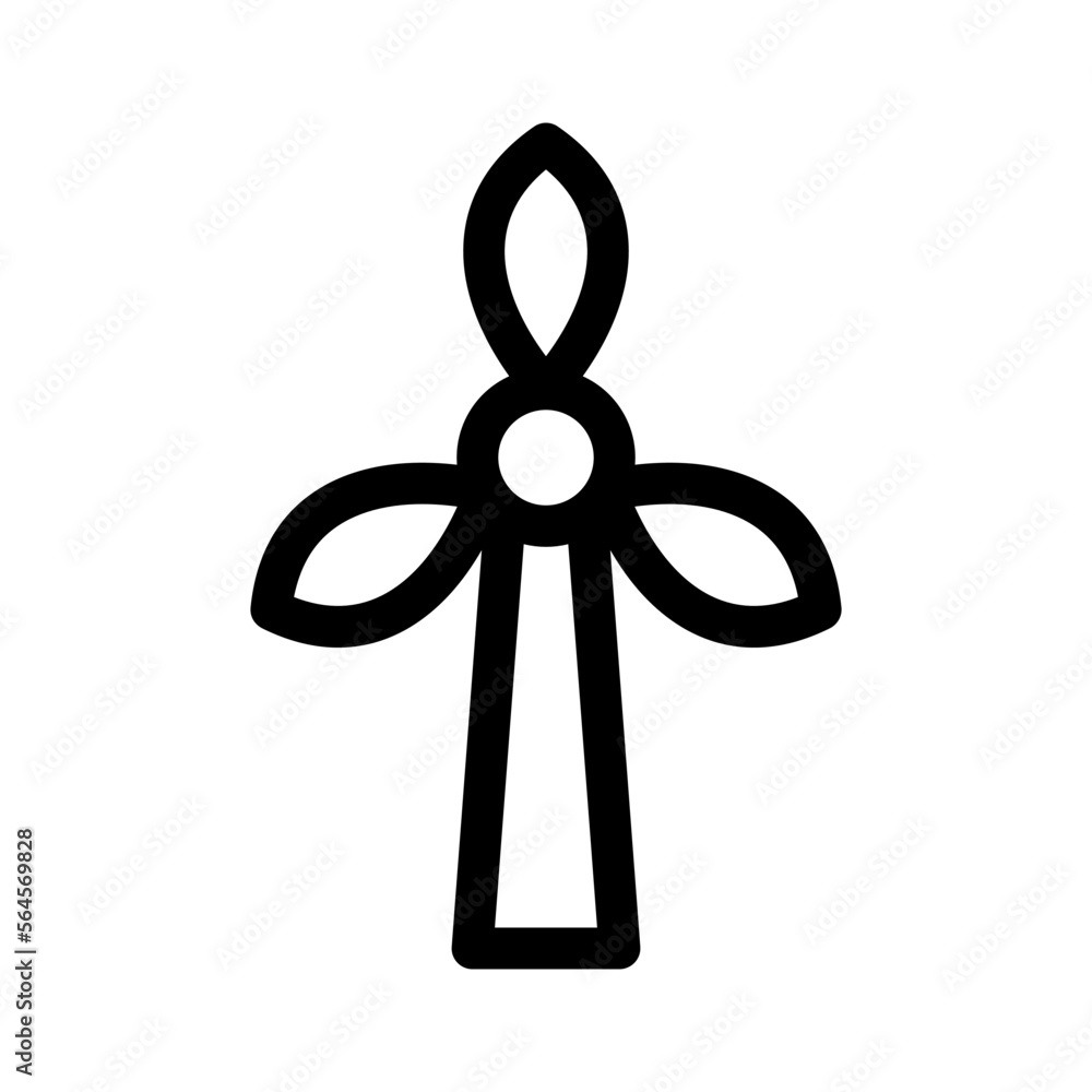 Obraz premium windmill icon or logo isolated sign symbol vector illustration - high quality black style vector icons